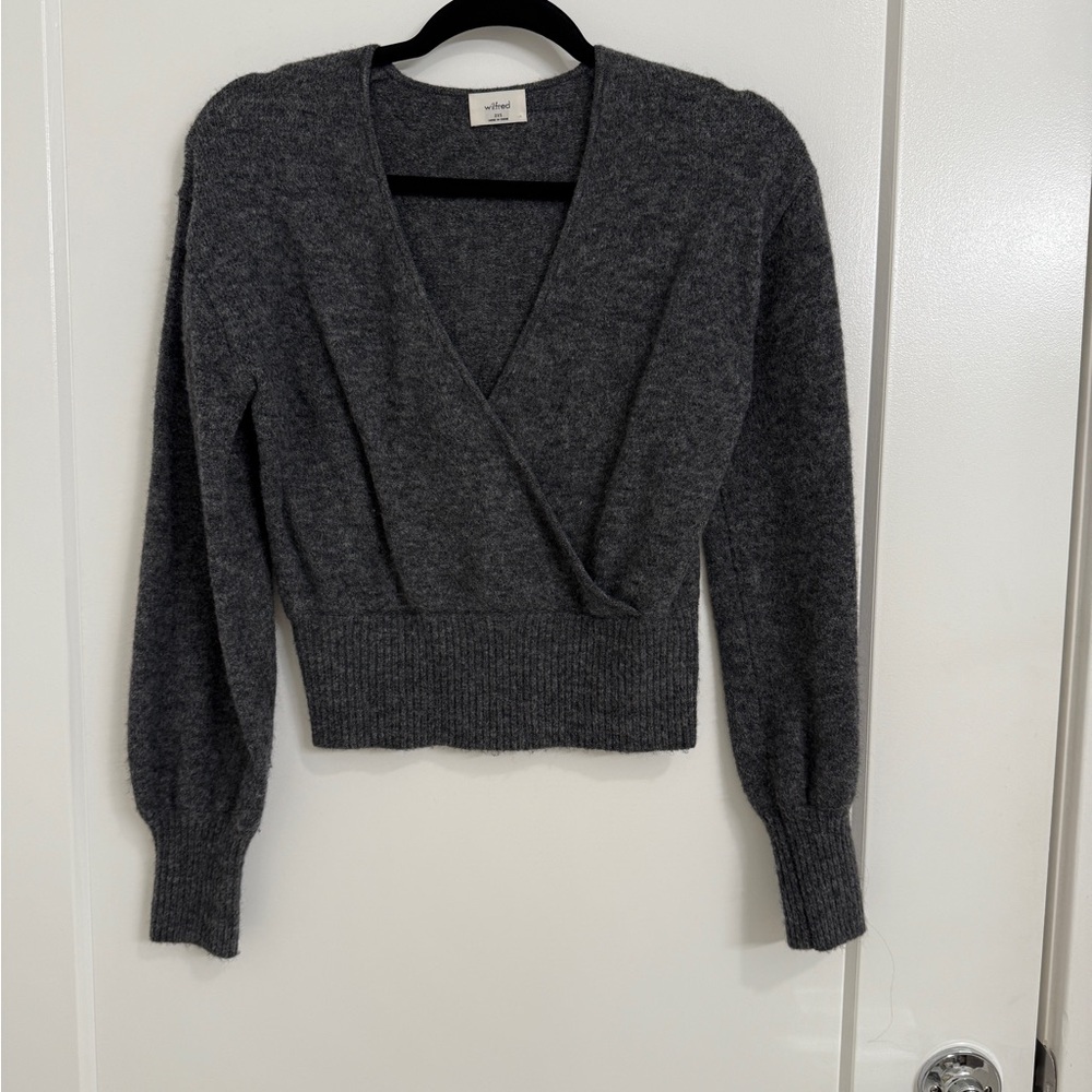 Wilfred Dark Gray V-Neck Sweater
